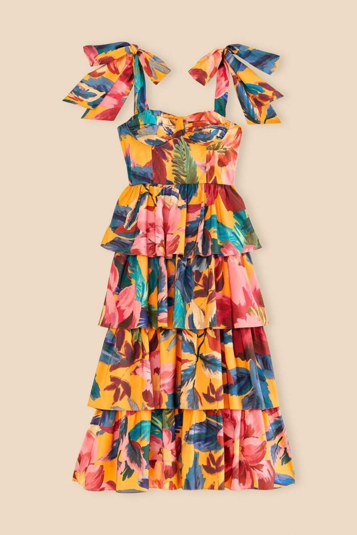 Aaliyah Floral Printed Maxi Strap Dress - Image 6
