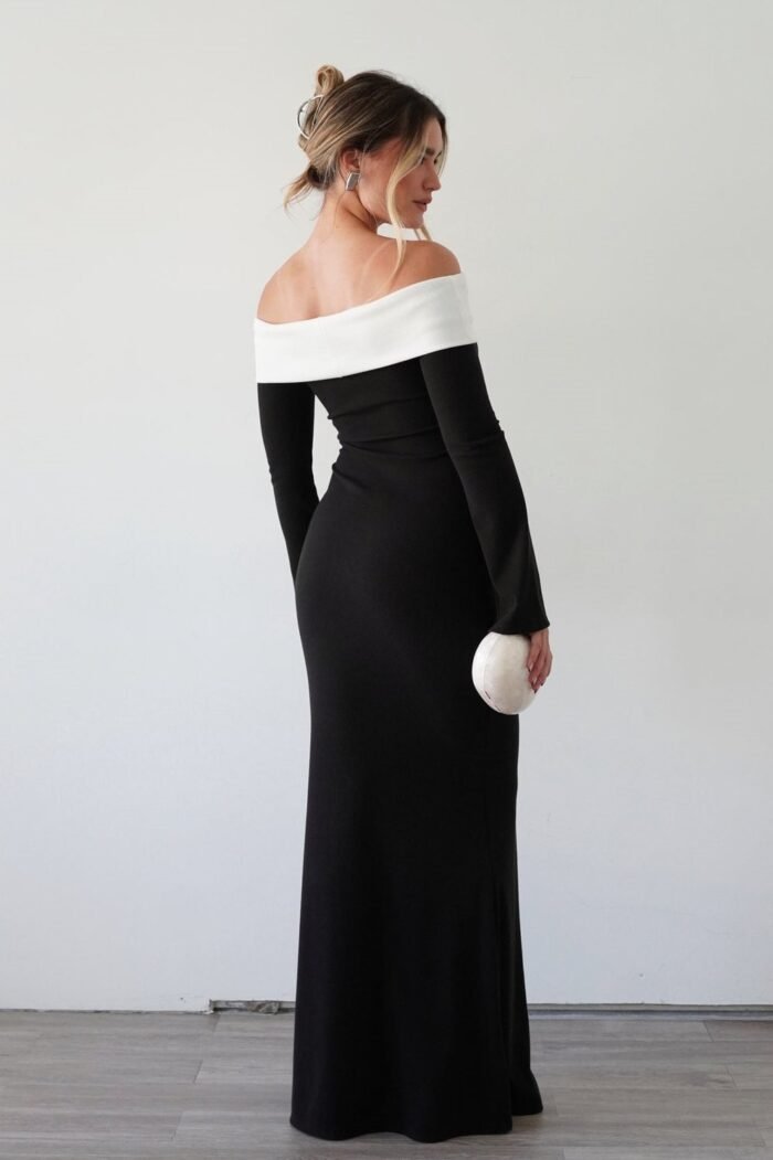 Aeris Off-shoulder Maxi Knit Dress - Image 4