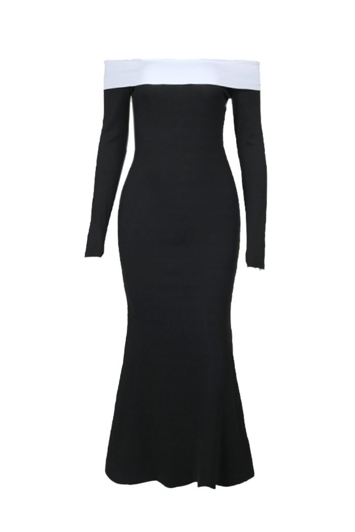Aeris Off-shoulder Maxi Knit Dress - Image 7
