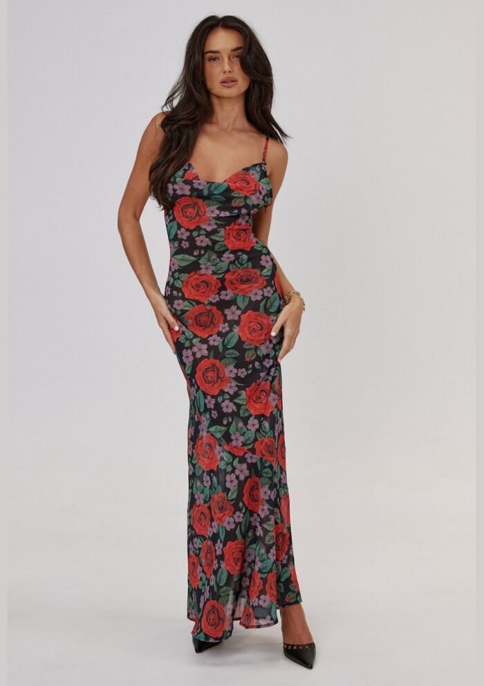 Alanna Floral Printed Maxi Slip Dress - Image 5