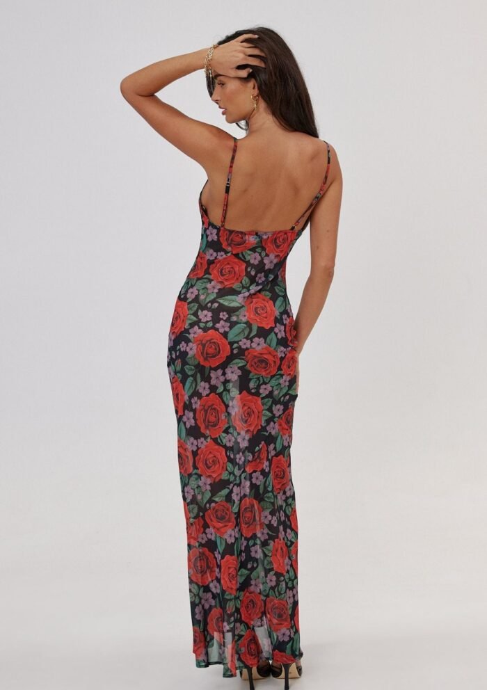 Alanna Floral Printed Maxi Slip Dress - Image 6