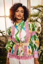 Alina Floral Lantern Sleeve Maxi Dress - Image 3