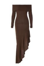 Alisa Off-shoulder Flare Midi Knit Dress - Image 5