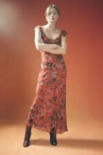 Alison Floral Printed U-Neck Maxi Dress - Image 5