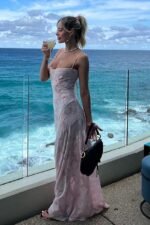 Alison Jacquard A-line Maxi Slip Dress - Image 3
