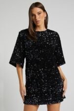 Alma Sequins Backless Mini Dress - Image 10