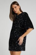 Alma Sequins Backless Mini Dress - Image 11