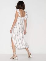 Alyss Printed Ruffle Strap Slit Midi Dress - Image 4