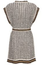Alyssa Contrast Belted Knitted Vest Cardigan - Image 4