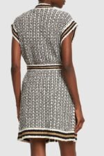 Alyssa Contrast Belted Knitted Vest Cardigan - Image 2