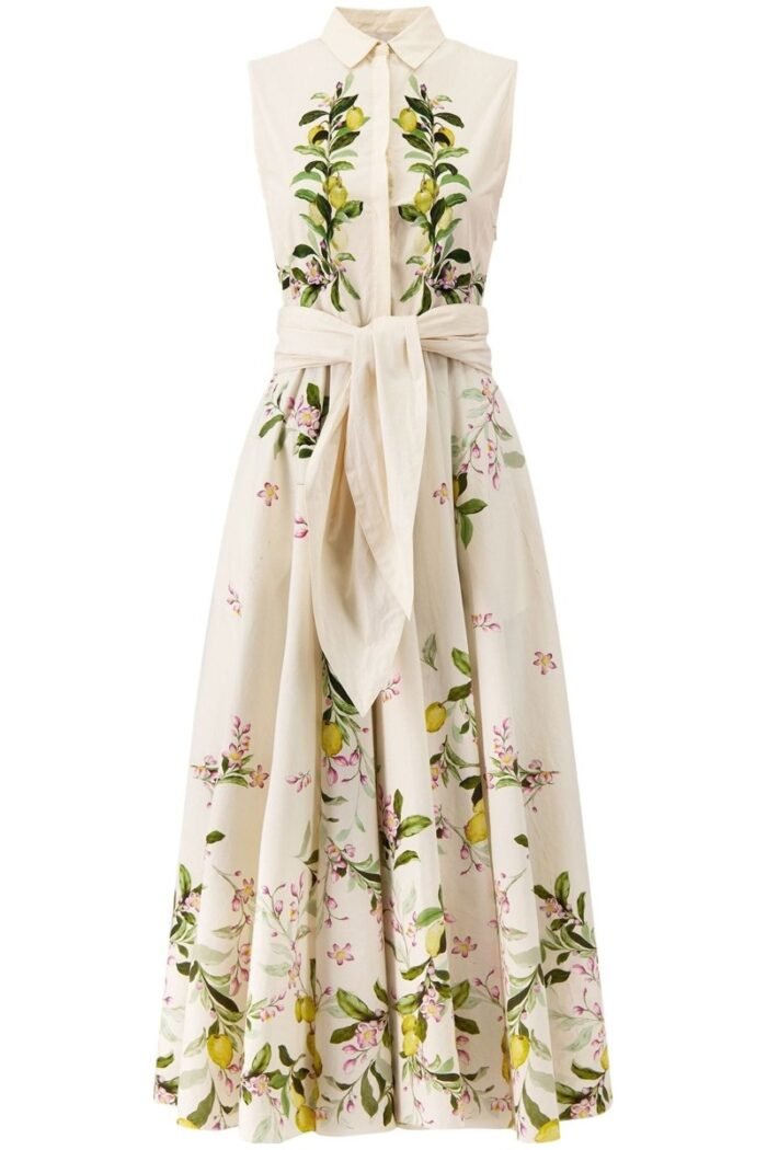Amity Printed Knotted Midi Shirt Dress - Image 4