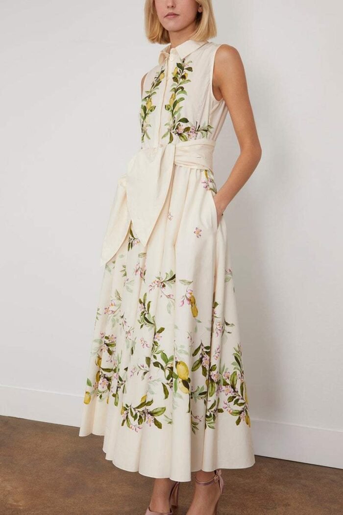 Amity Printed Knotted Midi Shirt Dress - Image 2