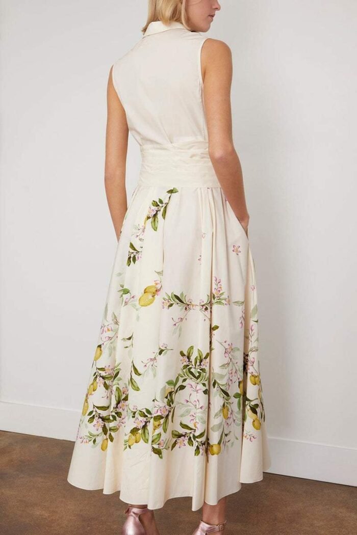 Amity Printed Knotted Midi Shirt Dress - Image 3