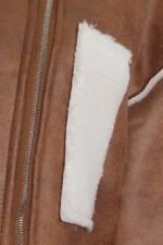 Anastasia Cropped Shearling Trimmed Jacket - Image 4