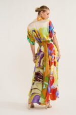 Anna Printed Satin Blouse Set - Image 4