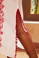 Antonia Embroidered Slip Midi Dress - Image 7