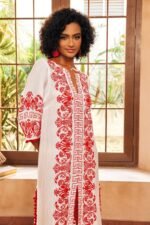 Antonia Embroidered Slip Midi Dress - Image 10