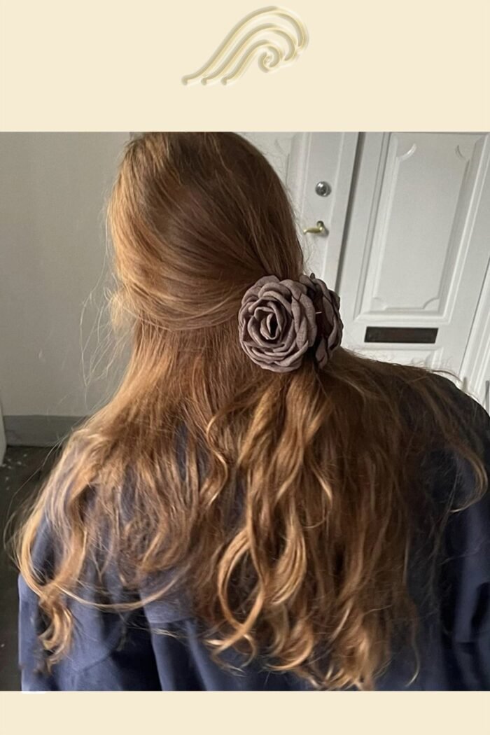 Antonia Handmade Rose Hair Claw - Image 4
