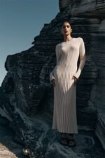 Antonia Rib Flare Maxi Knit Dress - Image 2