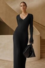Antonia Rib Flare Maxi Knit Dress - Image 7