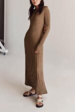 Antonia Rib Flare Maxi Knit Dress - Image 12