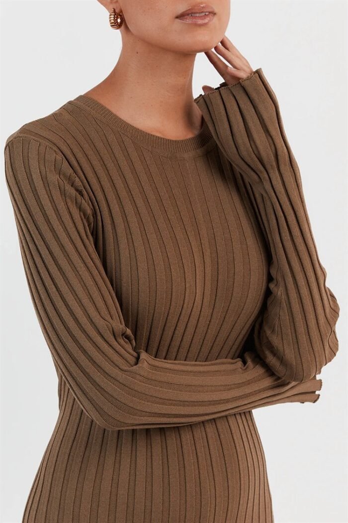 Antonia Rib Flare Maxi Knit Dress - Image 13