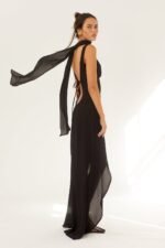 Apphia V-neck Backless Slit Maxi Dress - Image 2