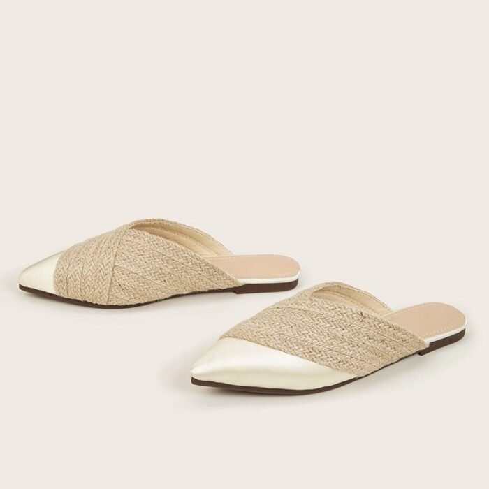 Apphia Woven Satin Slippers - Image 18