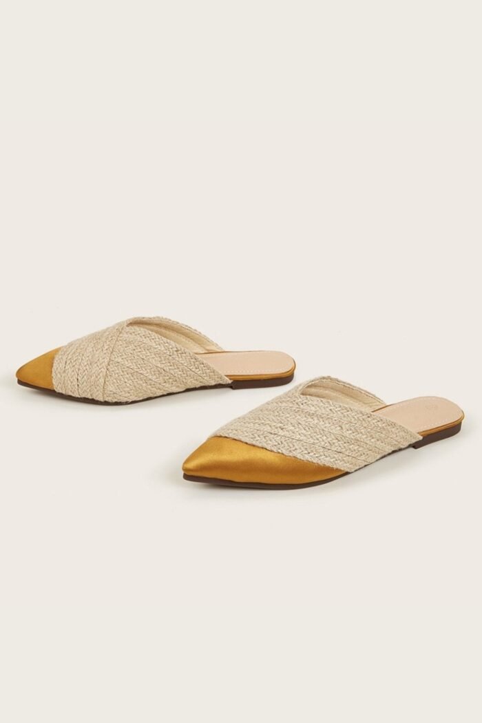 Apphia Woven Satin Slippers - Image 8