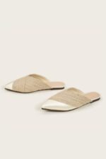 Apphia Woven Satin Slippers - Image 6