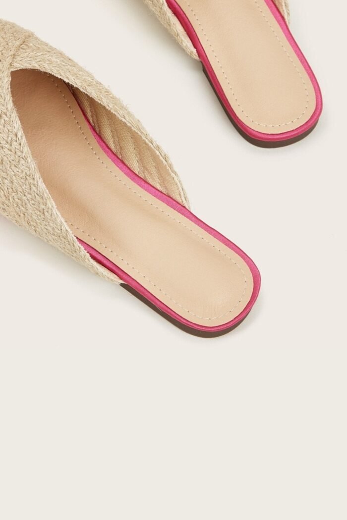 Apphia Woven Satin Slippers - Image 5