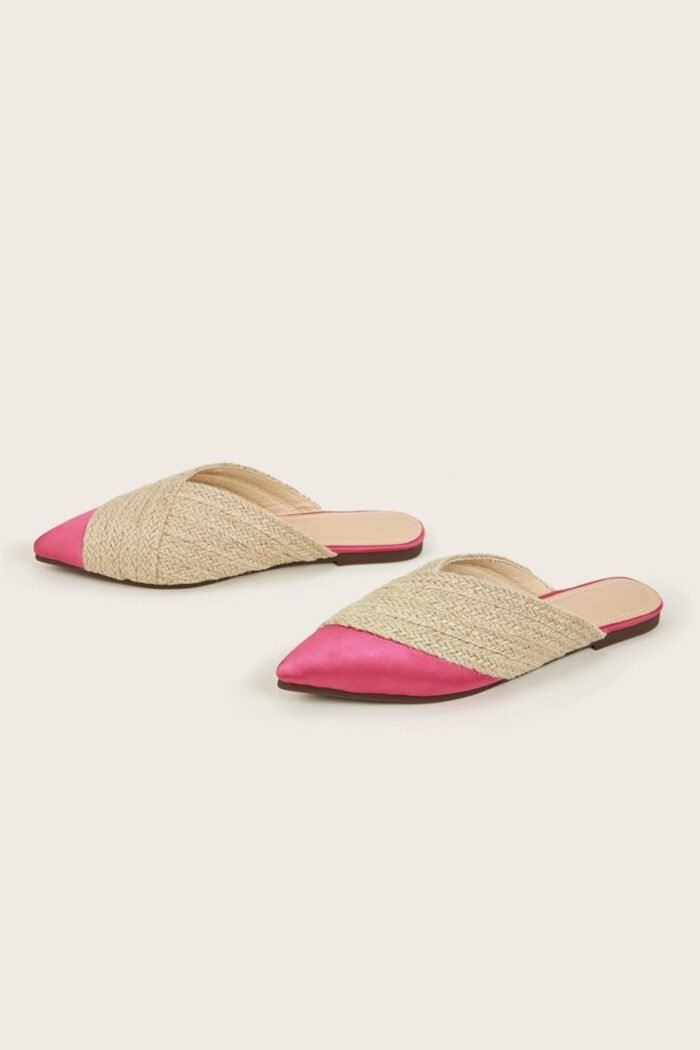 Apphia Woven Satin Slippers - Image 4