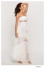Arlene Corset Leayered Mesh Slip Maxi Dress - Image 8