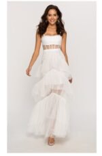 Arlene Corset Leayered Mesh Slip Maxi Dress - Image 10