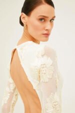 Aurora Embroidered Backless Mesh Mini Dress - Image 8