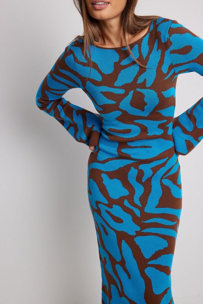 Ava Jacquard Knit Midi Dress - Image 2