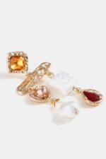 Baroque Colorful Gem Pearl Earrings - Image 5