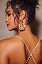 Baroque Cupid Angel Earrings - Image 2