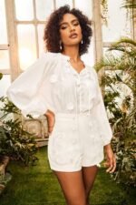 Baylee Floral Embroidered Shorts - Image 4