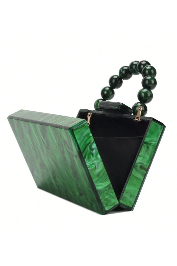 Beaded Chain Marbling Handbag - Image 5