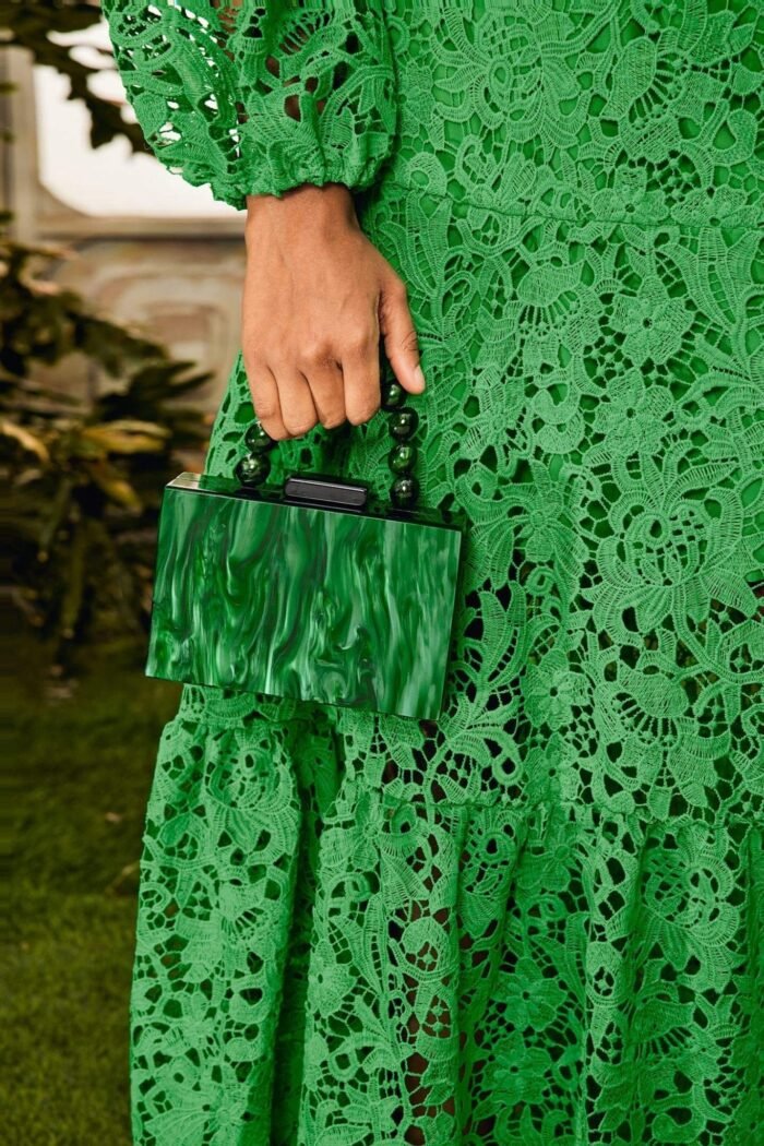 Beaded Chain Marbling Handbag - Image 2