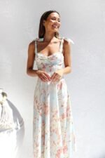 Beata Printed Strap Midi Dress - Image 6