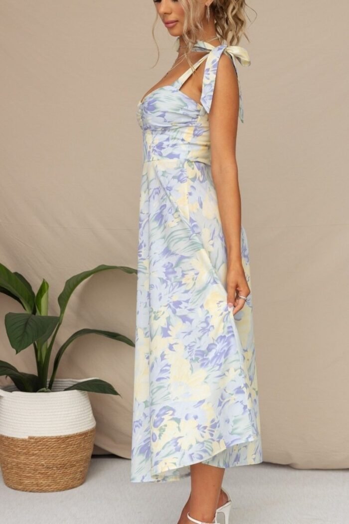 Beata Printed Strap Midi Dress - Image 3