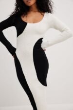 Belen Contrast Knit Midi Dress - Image 2