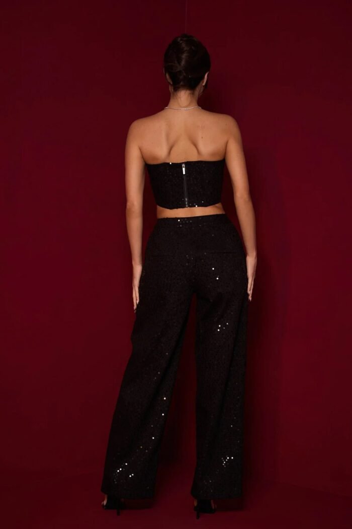 Belinda Sequins Denim Pants Set - Image 8