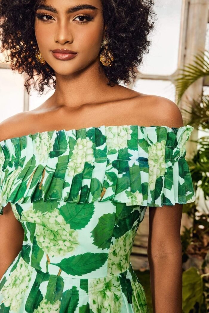 Bess Printed Ruffle Off-shoulder Tiered Maxi Dress - Image 6