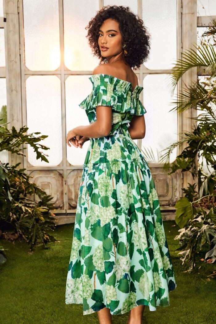 Bess Printed Ruffle Off-shoulder Tiered Maxi Dress - Image 5