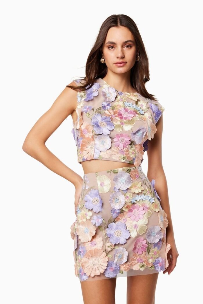 Bianca Floral Embroidered Mini Set - Image 2