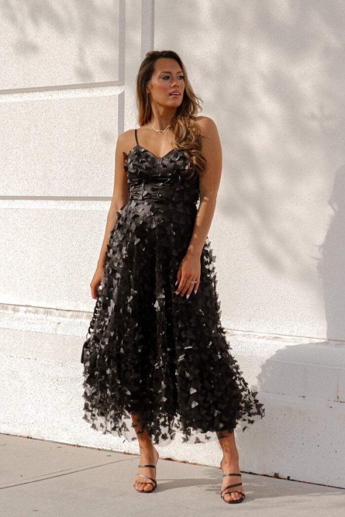 Blanche Butterfly A-line Midi Dress - Image 8