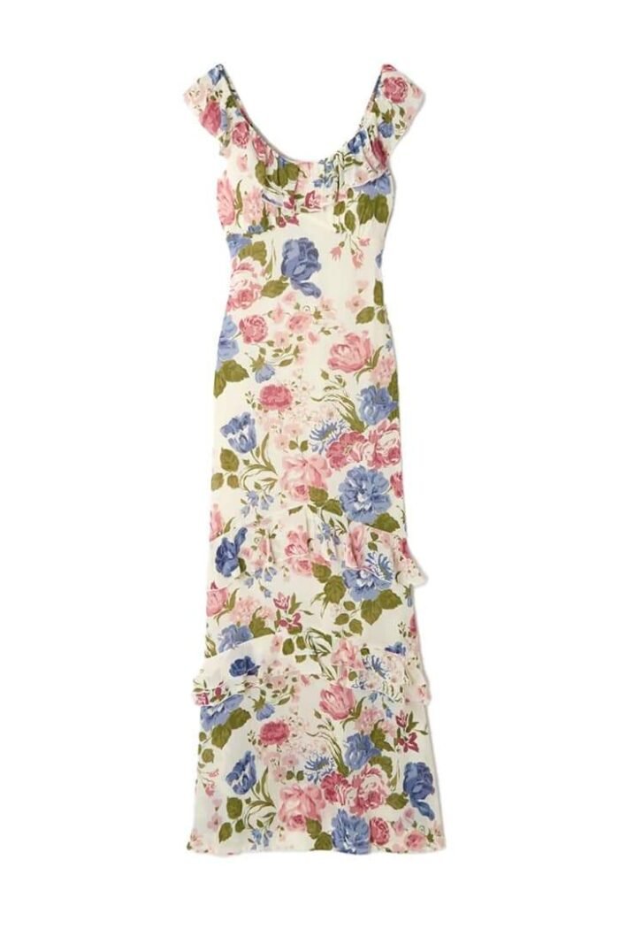 Bonnie Printed Ruffled Maxi Dress - Image 7